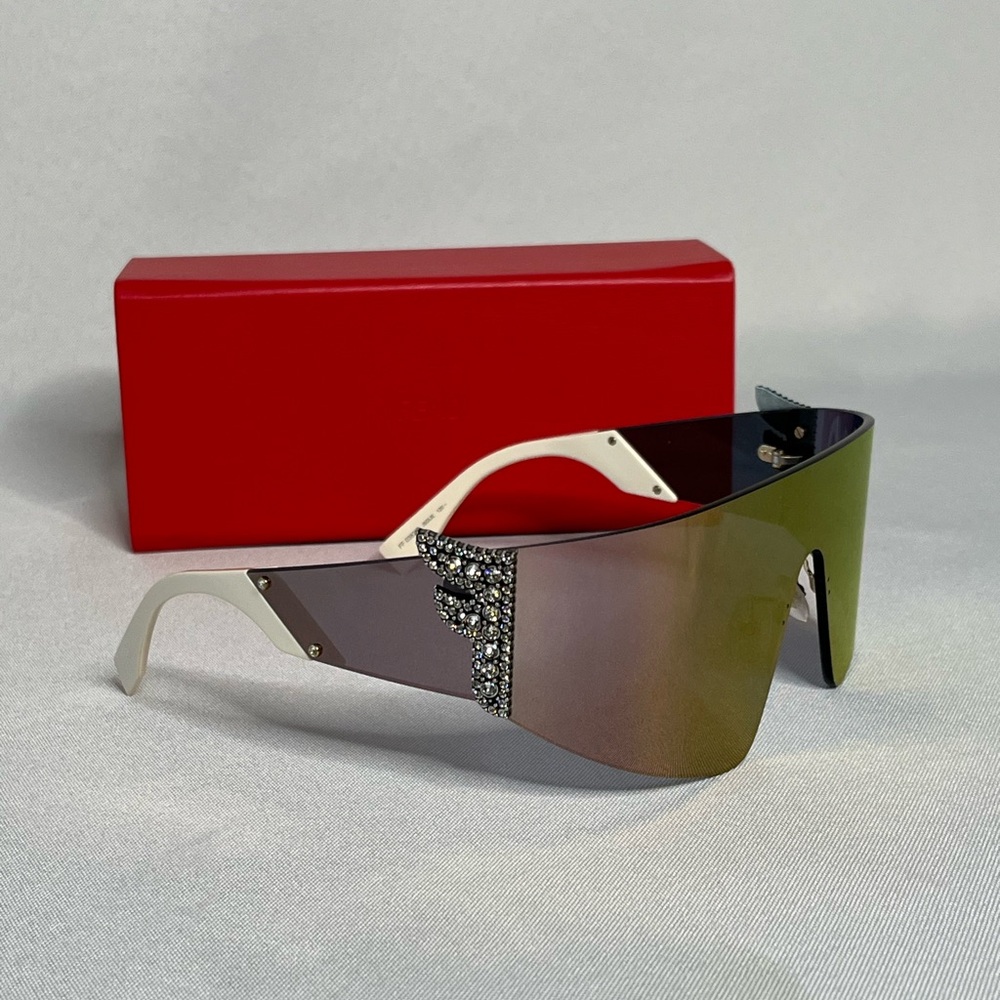 Fendi x Nicki Minaj Crystal Shield Sunglasses – Limited Edition
